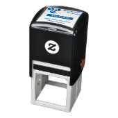 Aangepaste datumstempel blauw  zelfinktende stempel (Product)