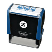 Aangepaste datumstempel blauw  zelfinktende stempel (Product)