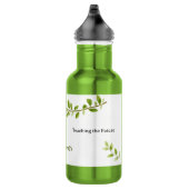 Aangepaste 'De Toekomst Leren' Groene Tak Waterfles (Rechts)