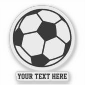 Aangepaste decale sticker met voetbal logo (Voorkant)