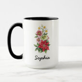 Aangepaste december geboortebloem - Gepersonalisee Mok (Links)