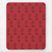 Aangepaste December Holly Geboorte Bloem Gift Muismat (Voorkant)