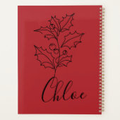 Aangepaste December Holly Geboorte Bloem Gift Planner (Achterkant)