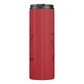 Aangepaste December Holly Geboorte Bloem Gift Thermosbeker (Achterkant)