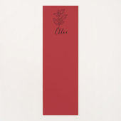 Aangepaste December Holly Geboorte Bloem Gift Yogamat (Voorkant)