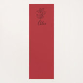 Aangepaste December Holly Geboorte Bloem Gift Yogamat (Achterkant)