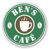 Aangepaste decolletsticker voor koffieshop sticker (Voorkant)