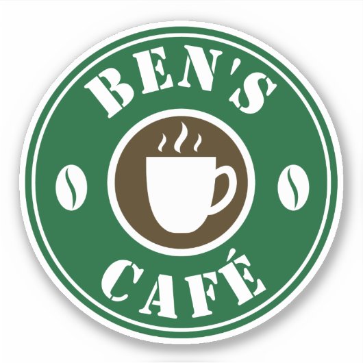 Aangepaste decolletsticker voor koffieshop sticker (Voorkant)