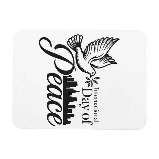 Aangepaste Decoratieve Dag van Vrede Magneten (Horizontaal)