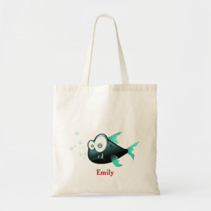 Aangepaste decoratieve vis Funny Swimming Bubles Tote Bag