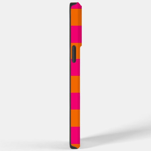 Aangepaste Deep Pink Oranje kleur Stripes Case-Mate iPhone Case (Achterkant / Rechts)
