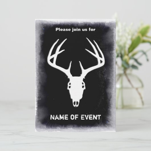 Aangepaste 'Deer Hunting Skull' Kaart (Staand voorkant)