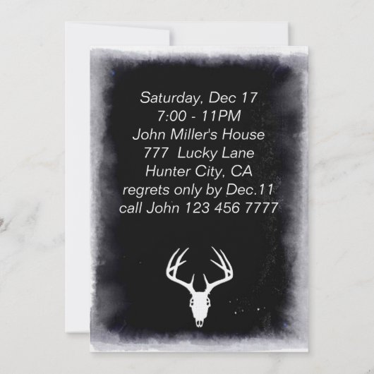 Aangepaste 'Deer Hunting Skull' Kaart (Achterkant)