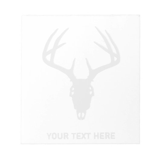 Aangepaste 'Deer Hunting Skull Notitieblok (Voorkant)
