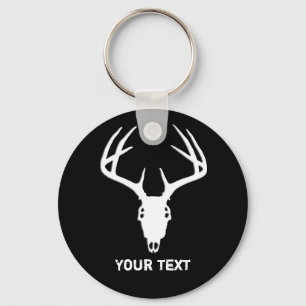Aangepaste 'Deer Hunting Skull Sleutelhanger