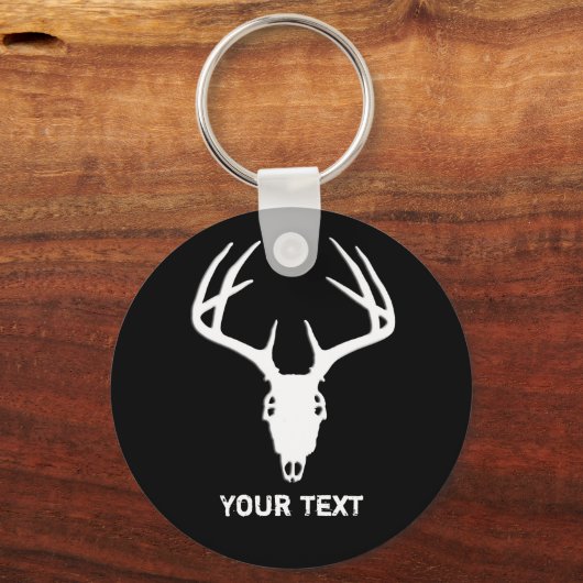 Aangepaste 'Deer Hunting Skull Sleutelhanger (Voorkant)
