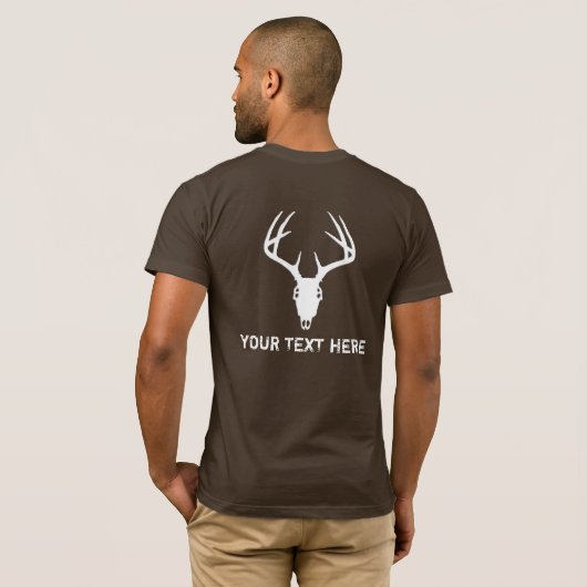 Aangepaste 'Deer Hunting Skull' T-shirt (Achterkant volledig)