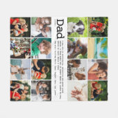Aangepaste definitie foto collage voor papa fleece deken (Voorkant (Horizontaal))