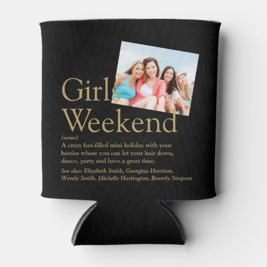 Aangepaste definitie foto meisjesweekend blikjeskoeler (Voorkant)