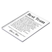 Aangepaste definitie van de beste team- erkennings notitieboek (Linkerzijde)