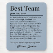 Aangepaste definitie van het beste team op de werk muismat (Voorkant)