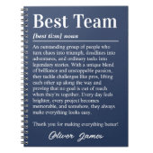 Aangepaste definitie van het beste team Werknemers Notitieboek (Voorkant)