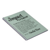 Aangepaste definitie van Impact Creator Waardering Notitieboek (Rechterzijde)
