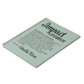 Aangepaste definitie van Impact Creator Waardering Notitieboek (Linkerzijde)