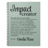 Aangepaste definitie van Impact Creator Waardering Notitieboek (Voorkant)