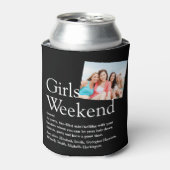 Aangepaste definitie van meisjesweekend foto blikjeskoeler (Blikje Voorkant)