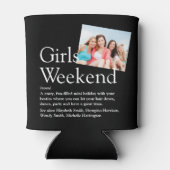 Aangepaste definitie van meisjesweekend foto blikjeskoeler (Achterkant)
