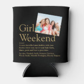 Aangepaste definitie van meisjesweekend foto blikjeskoeler (Voorkant)