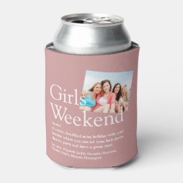 Aangepaste definitie van meisjesweekend in stoffig blikjeskoeler