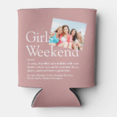 Aangepaste definitie van meisjesweekend in stoffig blikjeskoeler (Voorkant)