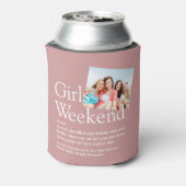 Aangepaste definitie van meisjesweekend in stoffig blikjeskoeler (Blikje Achterkant)