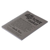 Aangepaste definitie van verschilmaker Bedankt Notitieboek (Linkerzijde)