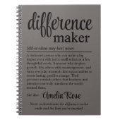 Aangepaste definitie van verschilmaker Bedankt Notitieboek (Voorkant)