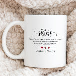 Aangepaste definitie van zuster op maat koffiemok<br><div class="desc">Viel de band van zussen aan met deze schattige zusdefinitie koffiekoffie-mok. Klik uitgeven knoop om dit ontwerp met uw eigen bericht en namen te personaliseren. Deze mok is een groot geschenk voor kerst,  verjaardagen of andere speciale gelegenheden gedurende het hele jaar.</div>