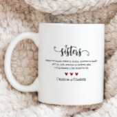 Aangepaste definitie van zuster op maat koffiemok