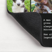 Aangepaste definitie voor papa foto zwart-wit muismat (Hoek)