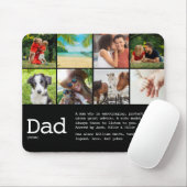 Aangepaste definitie voor papa foto zwart-wit muismat (Met muis)