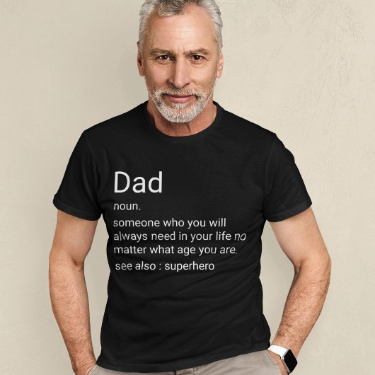 Aangepaste definitie voor papa's t-shirt