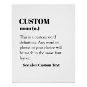 Aangepaste definitie Word zelfstandig naamwoord ge Perfect Poster (Voorkant)