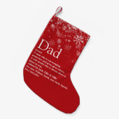 Aangepaste definitiequote voor vader - vakantie kleine kerstsok (Voorkant (Hangend))