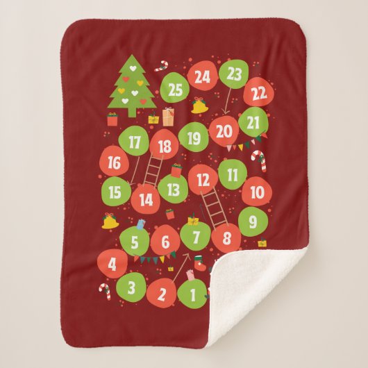 Aangepaste Deken Gift BoardGame Glijbanen en Ladde (Voorkant)