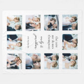 Aangepaste deken met 10 bruiloft Afbeeldingen (Voorkant (Horizontaal))