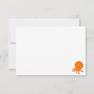 Aangepaste deken met knuffel baby octopus notitiekaartje