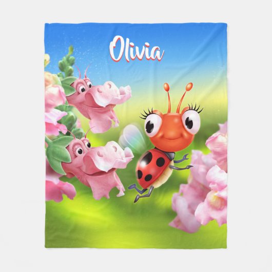 Aangepaste deken van de Vlieg (50 x 60 inch) Ladyb (Voorkant)