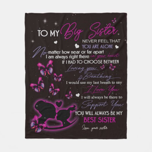 Aangepaste deken voor mijn zus fleece deken - Gift (Voorkant)