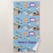 Aangepaste Deken voor uw Kind Sherpa Deken Strandlaken (Voorkant)